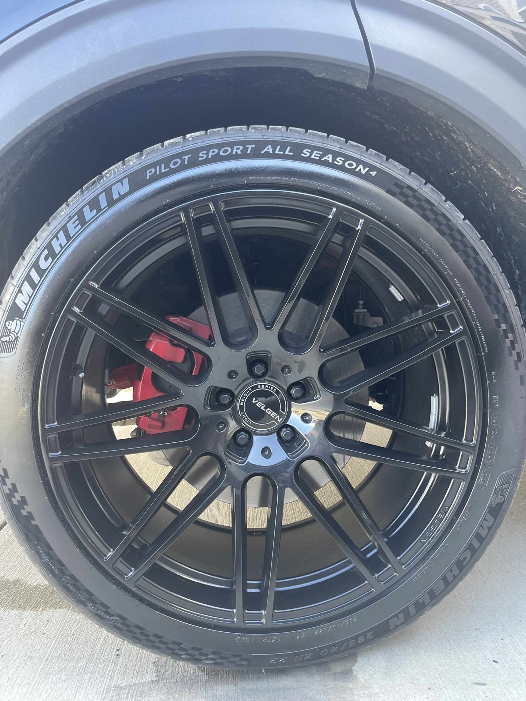Black multi-spoke wheel